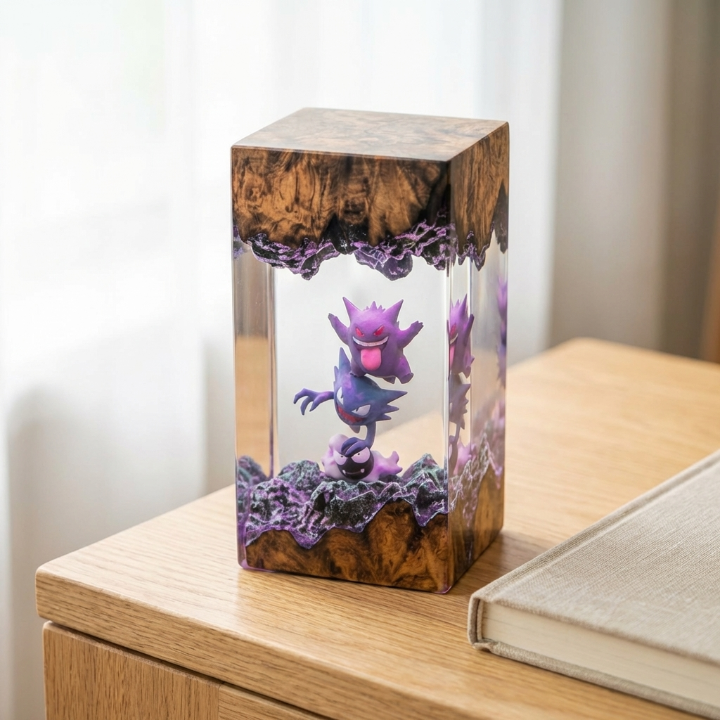 Ectoplasm resin lamp