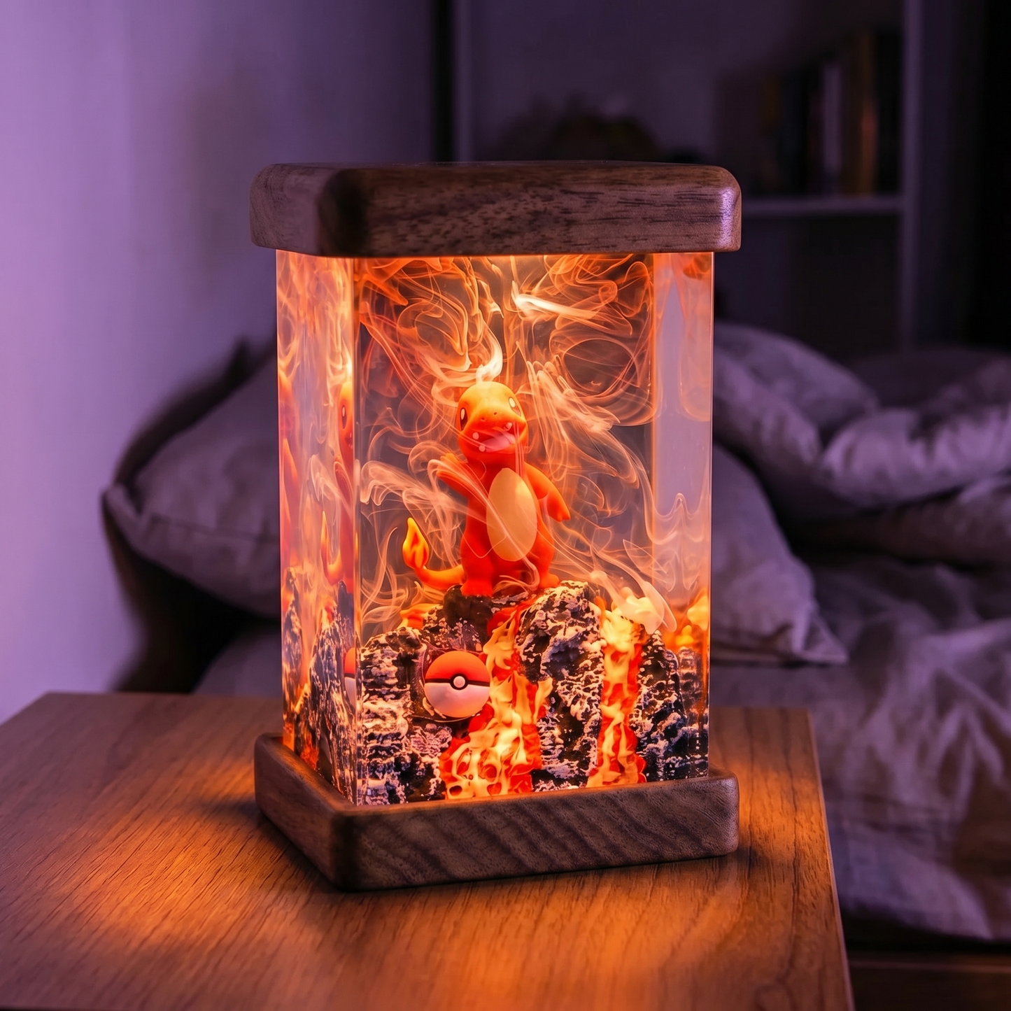 Lampe résine Salamèche