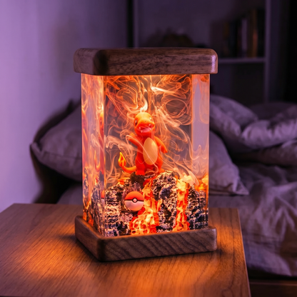 Lampe résine Salamèche
