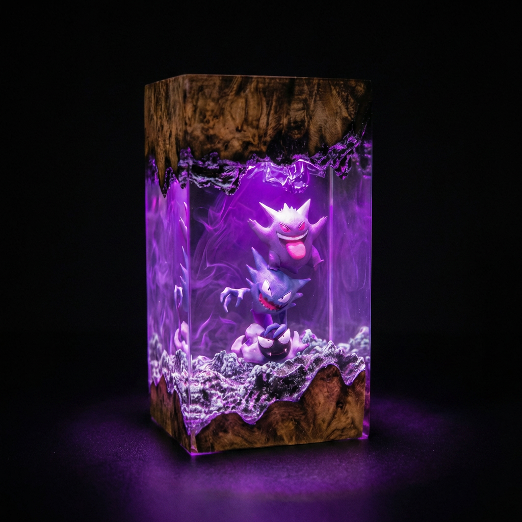 Ectoplasm resin lamp