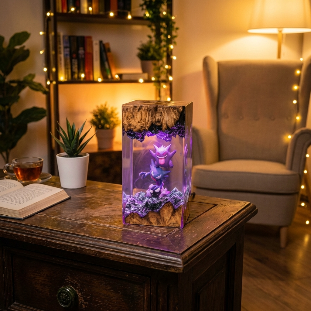 Ectoplasm resin lamp