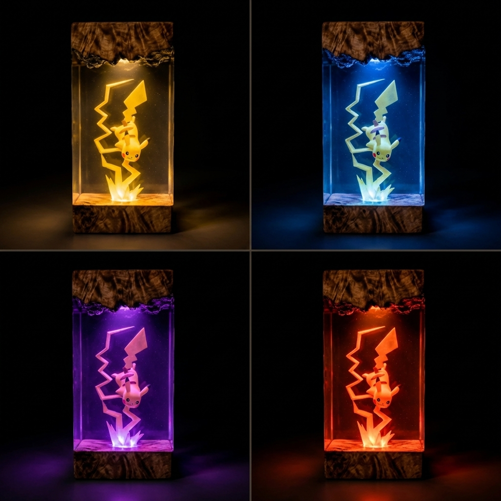 Lampe résine Pikachu