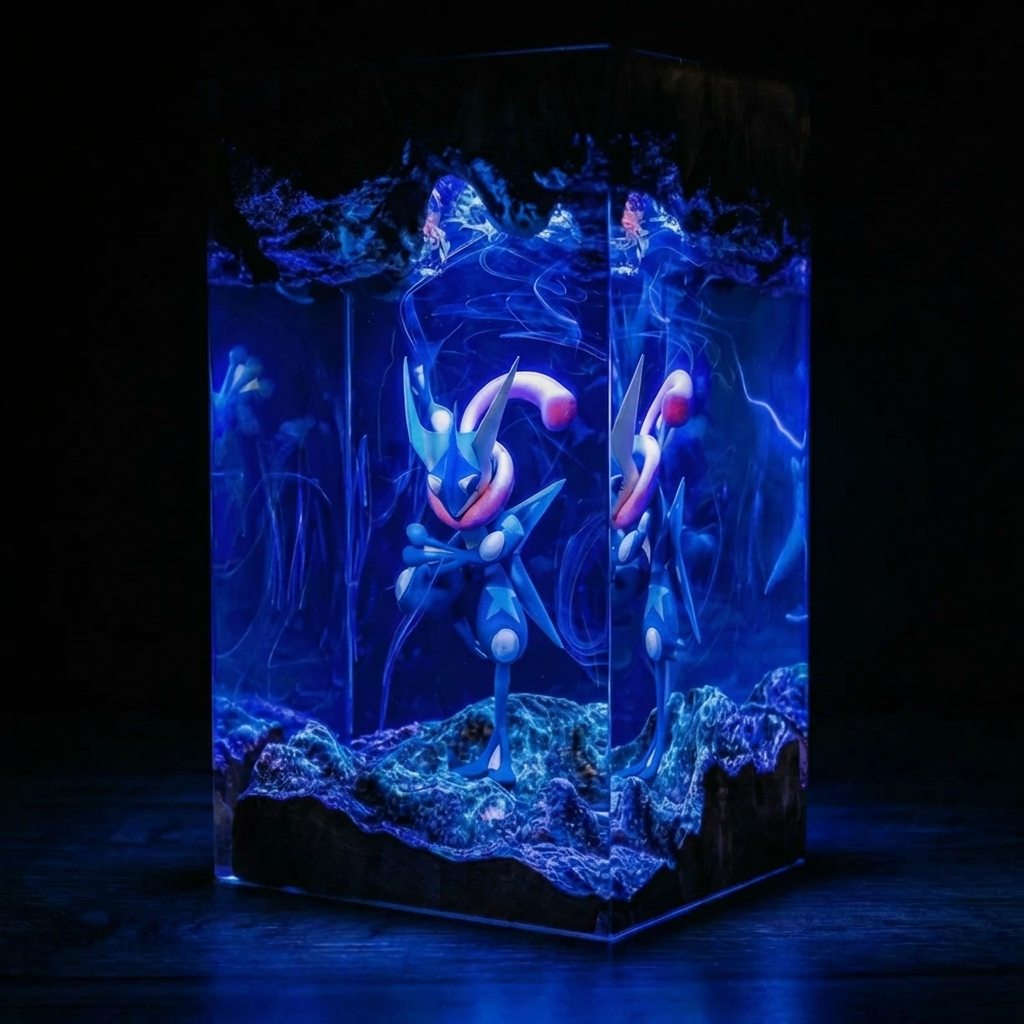 Greninja resin lamp