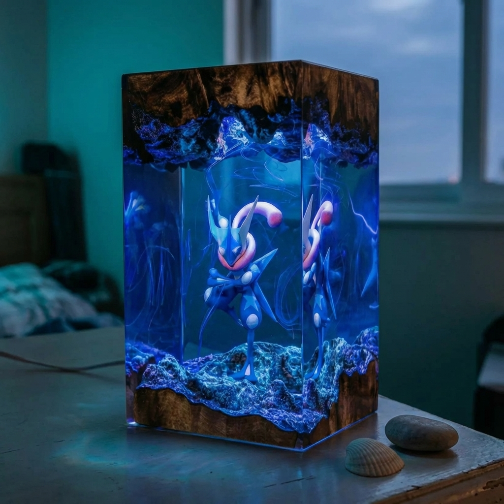 Greninja resin lamp