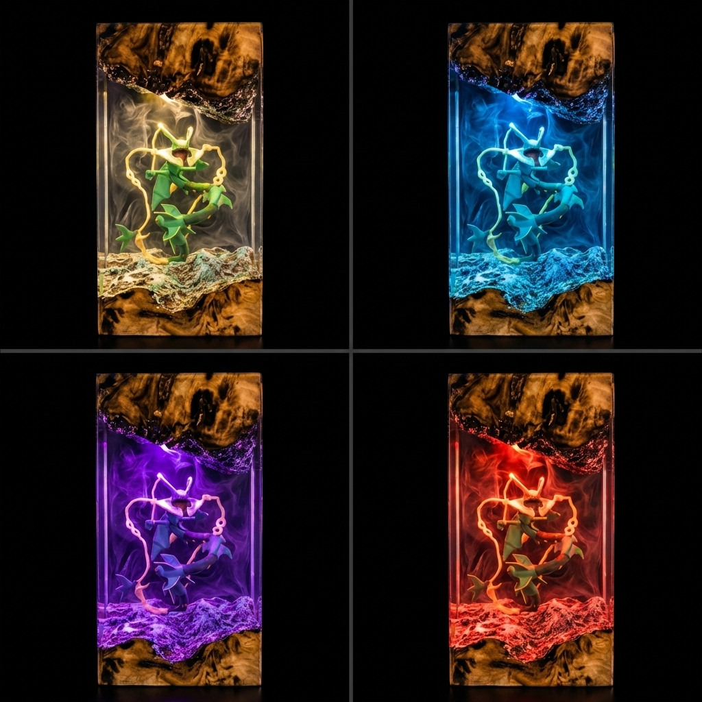 Lampe résine Rayquaza