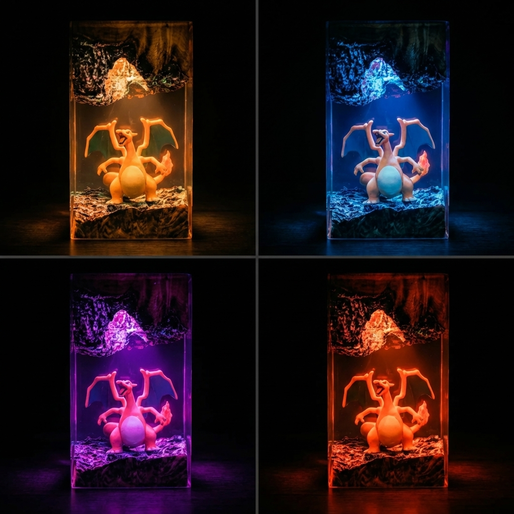 Lampe résine Dracaufeu