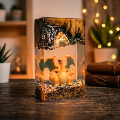 Lampe résine Dracaufeu