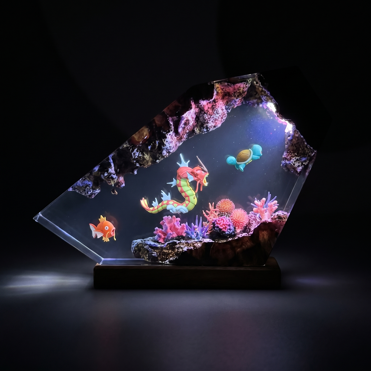 Lampe résine Leviator Shiny, Magicarpe, Carapuce Grand