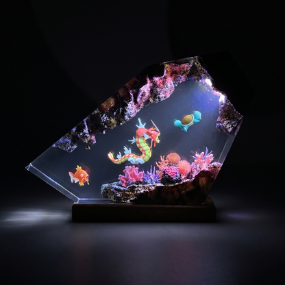 Lampe résine Leviator Shiny, Magicarpe, Carapuce Grand