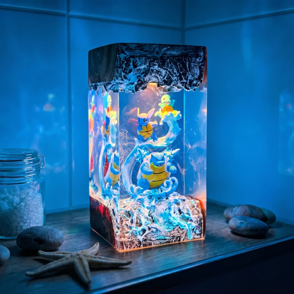 Lampe résine Tortank, Carabaffe, Carapuce