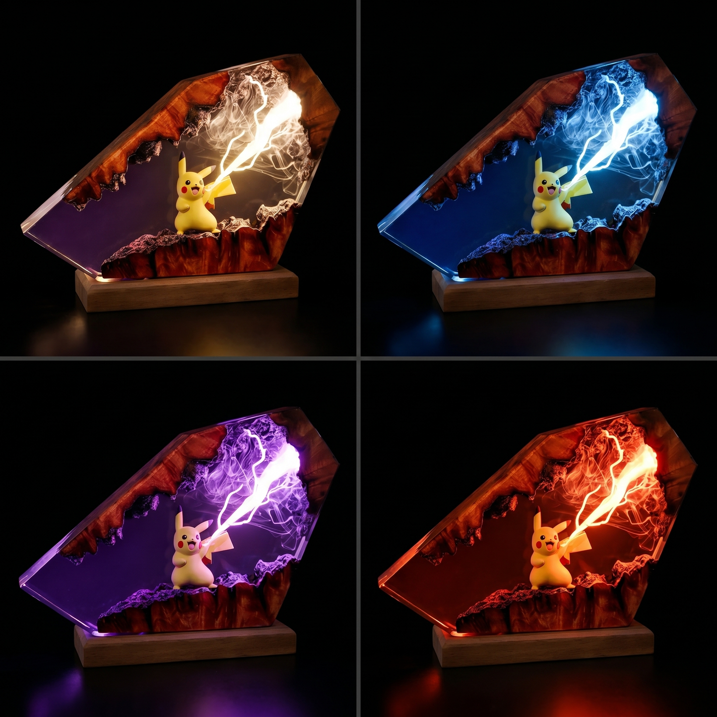 Lampe résine Dracaufeu, Réptincel, Salamèche